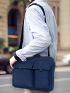 Men Minimalist Laptop Handbag Briefcase Denim Bag For Work & School