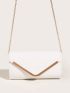 Metal Decor Flap Chain Square Bag