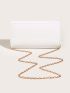 Metal Decor Flap Chain Square Bag