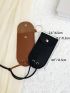 2pcs Litchi Embossed Snap Button Key Case