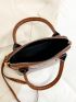 Crocodile Embossed Dome Bag