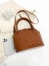 Crocodile Embossed Dome Bag