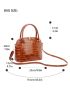 Crocodile Embossed Dome Bag