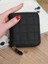Quilted Zipper Around Small Wallet