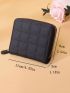 Quilted Zipper Around Small Wallet