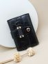 Flower Embossed Small Wallet