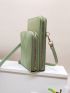 Green Fashionable Phone Wallet Pocket Front Credit Card Holder For Daily