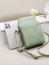 Green Fashionable Phone Wallet Pocket Front Credit Card Holder For Daily