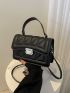 Quilted Flap Square Bag