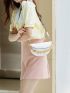Geometric Pattern Chain Decor Fanny Pack