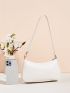 Minimalist Zipper Up Shoulder Bag