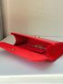 Neon-red Flap Chain Artificial Patent Leather Square Bag