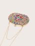 Mini Rhinestone Decor Chain Box Bag