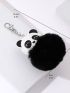 Cartoon Panda & Pompom Design Bag Charm