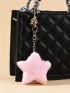 Fuzzy Star Design Bag Charm Keychain Car Pendant Phone Ornament