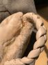 Braided Detail Fluffy Ruched Bag