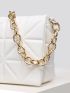Minimalist Quilted Chain Shoulder Bag