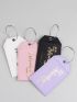 4pcs Letter Graphic Luggage Tag