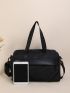 Letter Graphic Travel Bag Black