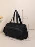 Letter Graphic Travel Bag Black