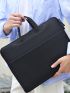 Men Minimalist Double Handle Large Capacity Laptop Handbag Briefcase