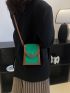 Mini Two Tone Snap Button Square Bag