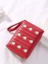 Floral Embroidery Small Wallet