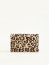 Leopard Pattern Metal Decor Square Bag