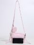 Mini Chain Decor Square Bag With Coin Purse