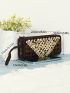 Coconut Shell Decor Wristlet Bag