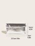Metallic Flap Clutch Bag