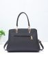 Tassel Decor Letter Graphic Satchel Bag, Mothers Day Gift For Mom