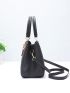 Tassel Decor Letter Graphic Satchel Bag, Mothers Day Gift For Mom