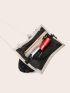 Rhinestone Decor Braided Design Evening Bag