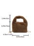 Minimalist Fuzzy Chain Hobo Bag