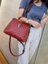 Quilted Detail Satchel Bag
