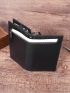 Minimalist Long Wallet Zipper Black Pu