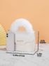 Fluffy Handle Chain Satchel Bag