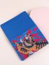 X Magdalena Parfieniuk Leaf & Tiger Pattern Passport Case
