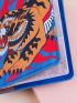 X Magdalena Parfieniuk Leaf & Tiger Pattern Passport Case