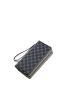 Geometric Pattern Long Wallet With Wristlet