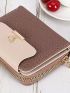 Leaf Decor Textured Small Wallet