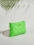 Quilted Pattern Metal Decor Square Bag