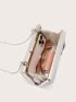 Mini Glitter Rhinestone Decor Chain Box Bag