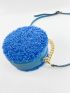 Mini Fuzzy Panel Chain Circle Bag