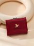 Letter Graphic Butterfly Decor Small Wallet