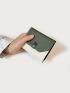 Colorblock Small Wallet Credit Card Holder For Daily