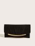 Neon Red Metal Decor Flap Envelope Bag