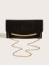 Neon Red Metal Decor Flap Envelope Bag