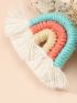 Clear Ball & Rainbow Decor Bag Charm Unique Rainbow Macrame Handmade Keychain Perfect Accessory for Your Bag or Purse